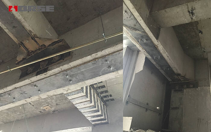 Renforcement d'une poutre en béton armé (BA) par plaque d'acier Renforcement d'une poutre en béton armé (BA) par plaque d'acier