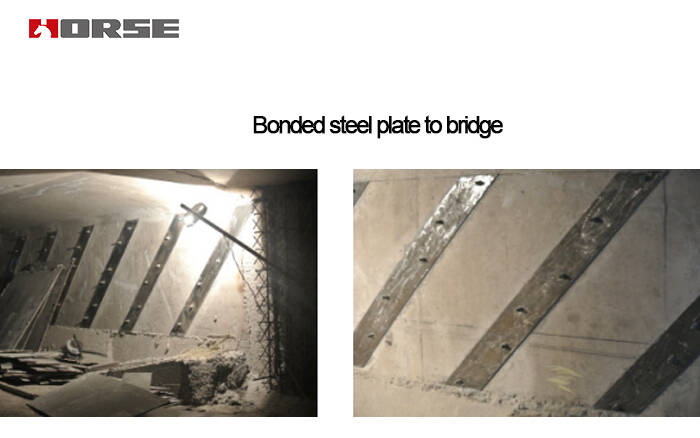 bonded steel plate to bridge
