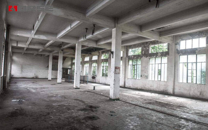 Renforcement structurel de l'ancienne usine industrielle