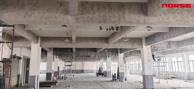 Réparation de poutres en béton fissurées