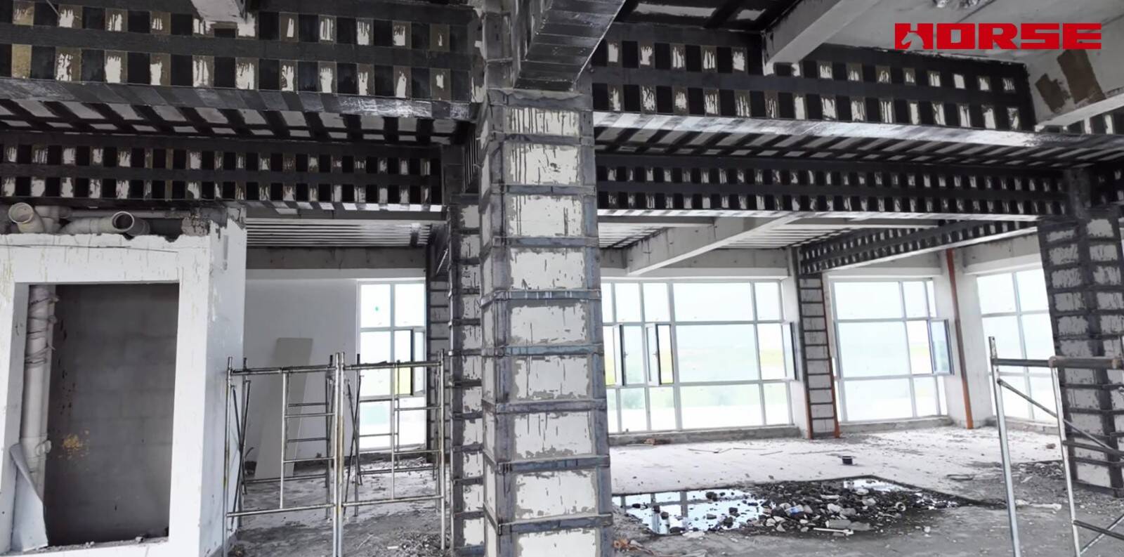 Renforcement structurel pour la conversion d'un bâtiment commercial en établissement pour personnes âgées -- Carbon Fiber & Steel Jacketing Renforcement structurel pour la conversion d'un bâtiment commercial en établissement pour personnes âgées -- Carbon Fiber & Steel Jacketing