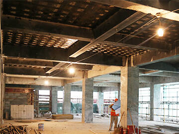 Rénovation d'hôpital - Renforcement composite en PRFC