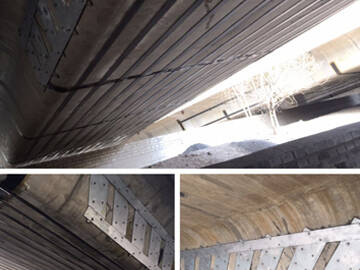 Pont de renforcement en tôle d'acier