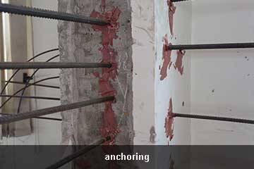 Scellements d'armatures rapportées 
