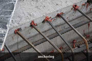 Scellements d'armatures rapportées 
