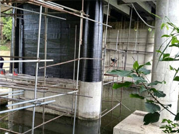 Renforcement de la fibre de carbone pont Pier et poutre